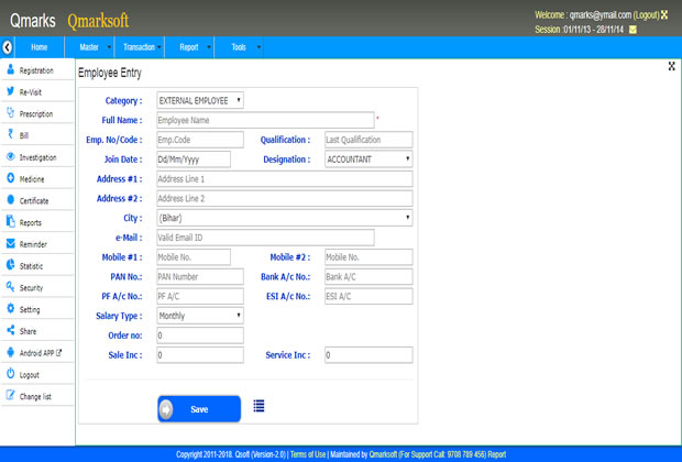 Employee management system